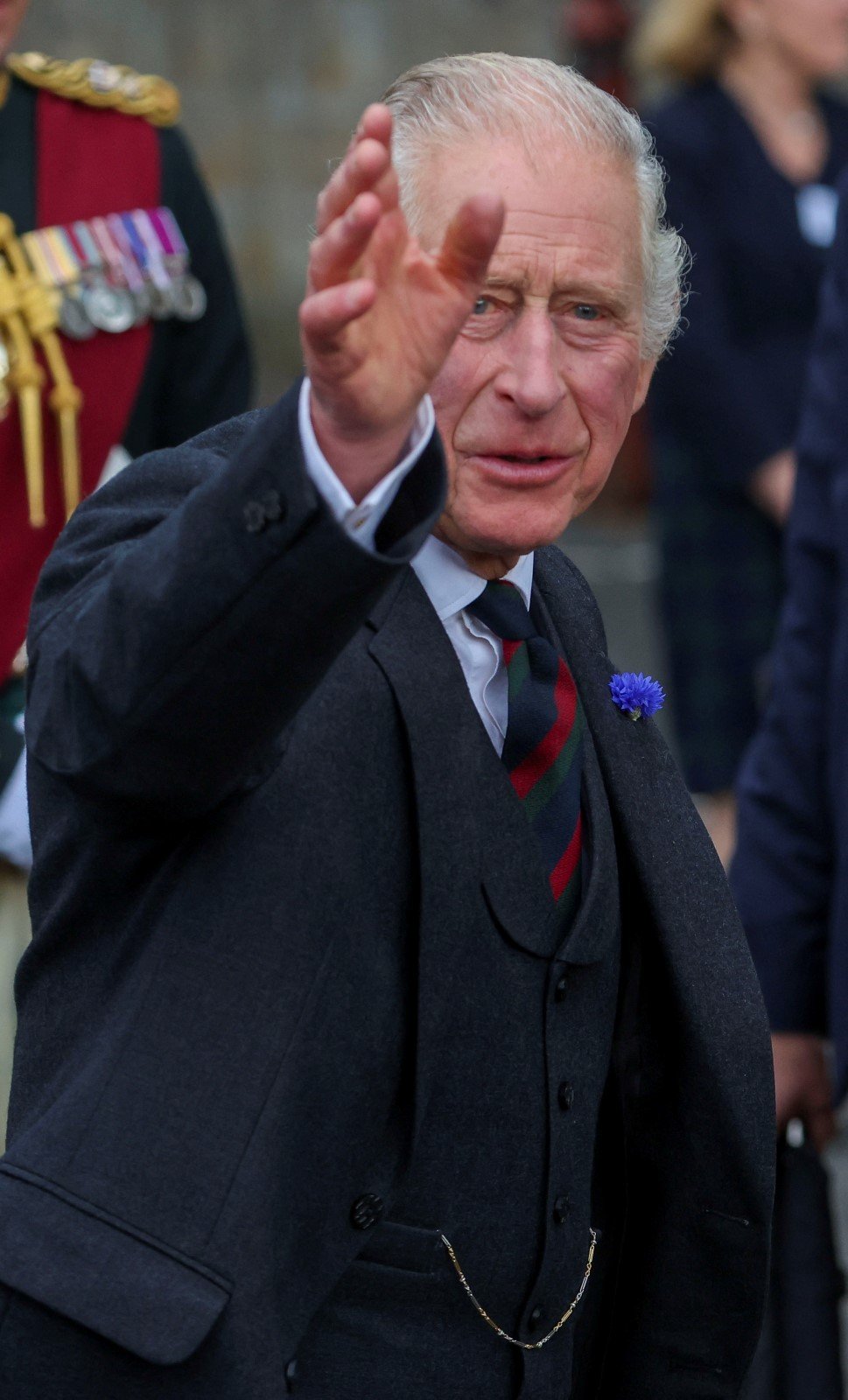 Král Karel III. navštívil veřejnost ve skotském městě Dunfermline.