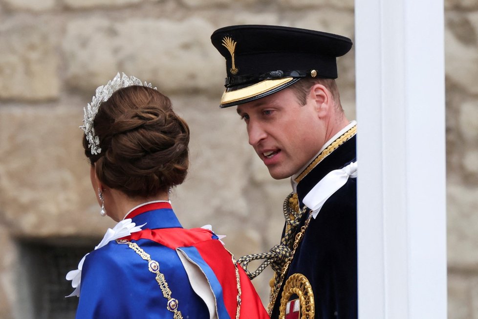 Korunovace krále Karla III.: Princ William, jeho žena Kate