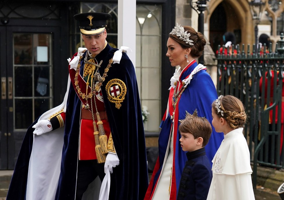 Korunovace krále Karla III.: William, Kate a děti
