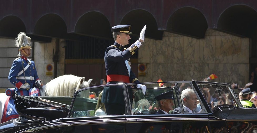 Španělský král Felipe VI. při své korunovaci