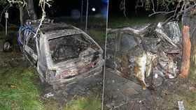 Hořící auto skrývalo děsivé tajemství: Policie uvnitř našla lidské tělo!