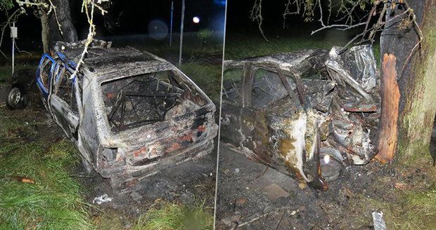 Hořící auto skrývalo děsivé tajemství: Policie uvnitř našla lidské tělo!