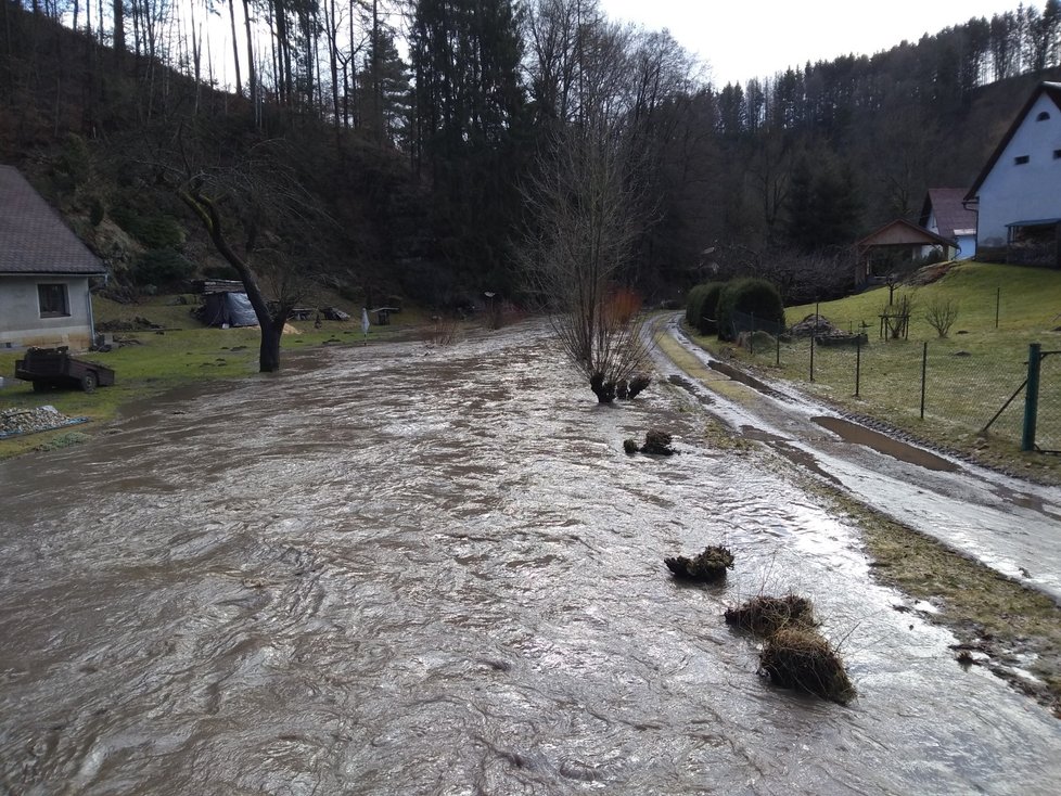 Povodňová situace v Královéhradeckém kraji. 