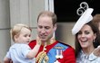 Princ William s Kate a se synem Georgem.