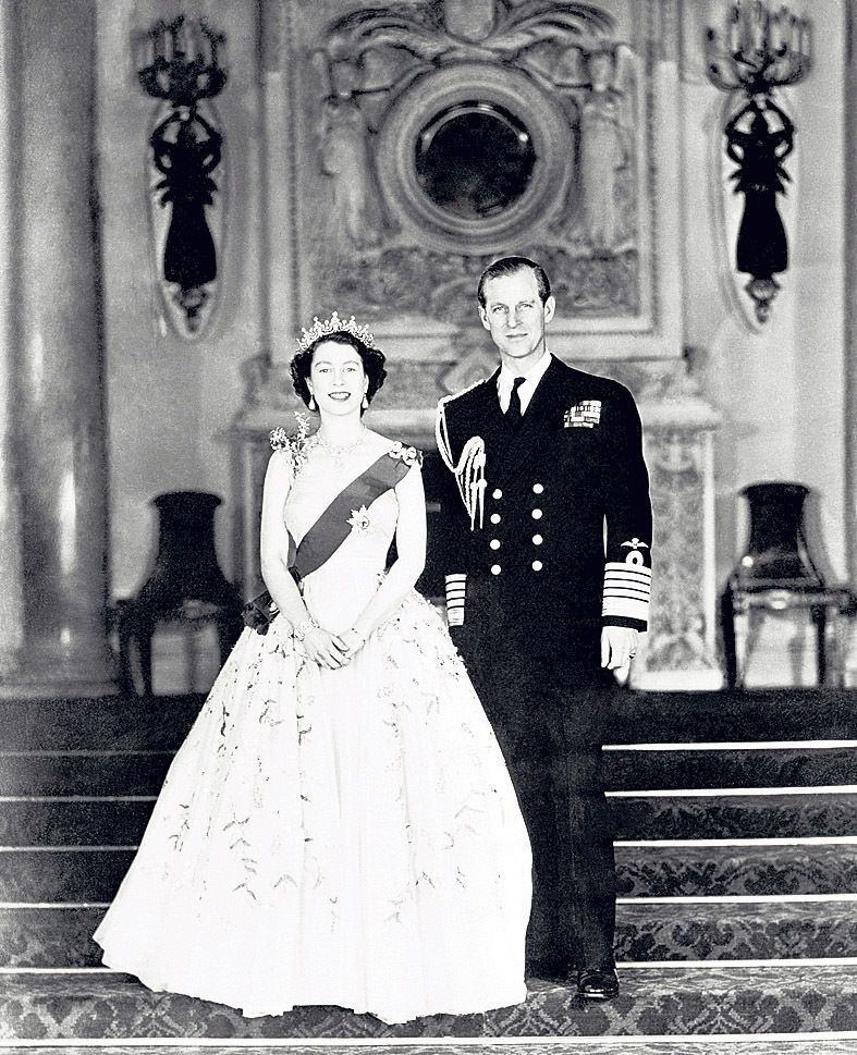 Královna Alžběta II. a princ Filip