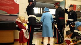 Pro Maisie Gregory mělo setkání s královnou bolestný konec. Voják ji při salutování udeřil do hlavy.