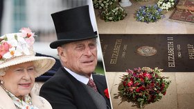 Ukázali náhrobní kámen královny Alžběty II.: Už jsou s Philipem zase spolu  