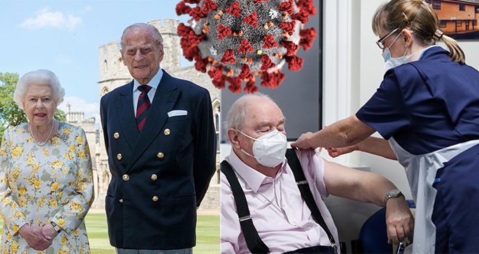 Britská královna Alžběta II. a její manžel princ Philip se nechali naočkovat proti covidu-19. Britská královna Alžběta II. a její manžel princ Philip se nechali naočkovat proti covidu-19.