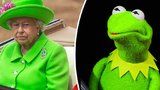 Jen zelená to může být: Královna Alžběta II. na oslavě svého jubilea vypadala jako rosnička