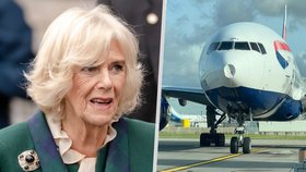 Chvíle hrůzy novopečené královny Camilly (75): Poškozené letadlo! 