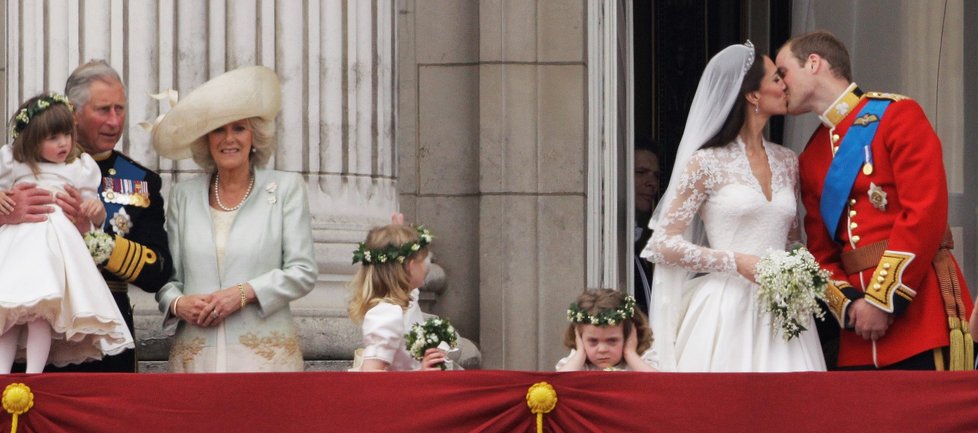 Camilla na svatbě Williama a Kate