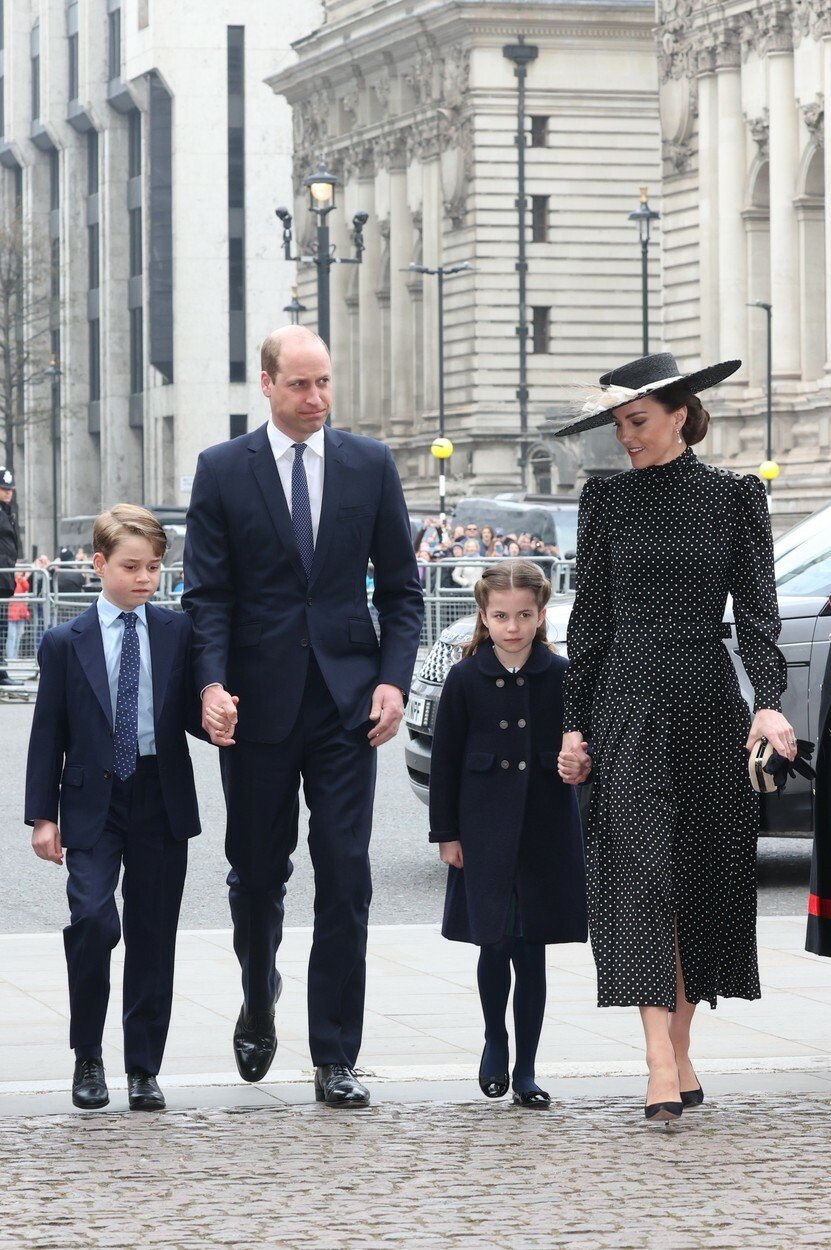 Vzpomínková mše na prince Philipa ve Westminsterském opatství - Princ William s rodinou