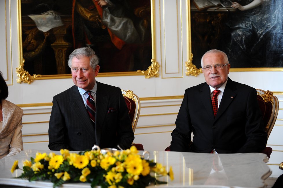 Princ Charles a bývalý prezident Václav Klaus