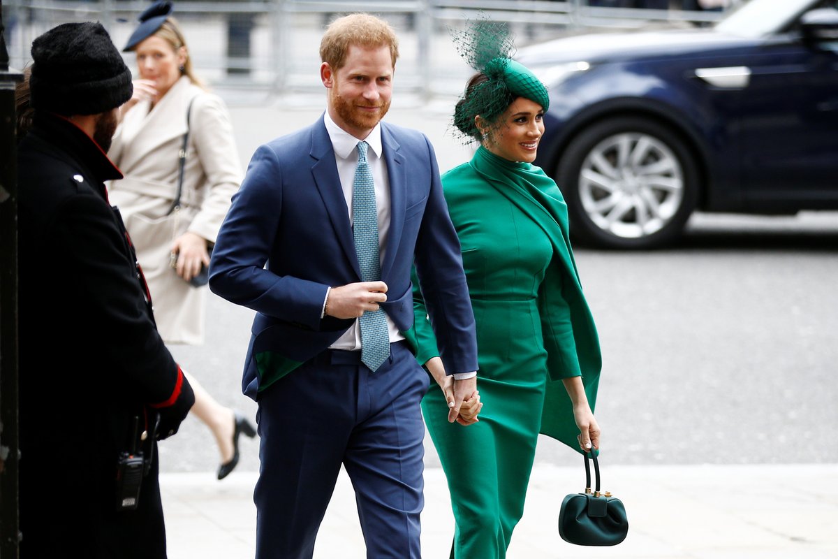 Princ Harry s vévodkyní Meghan, sladění do zelena.