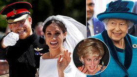 Královna Alžběta II. udělala s Harrym a Meghan kompromis, s Dianou to nefungovalo!