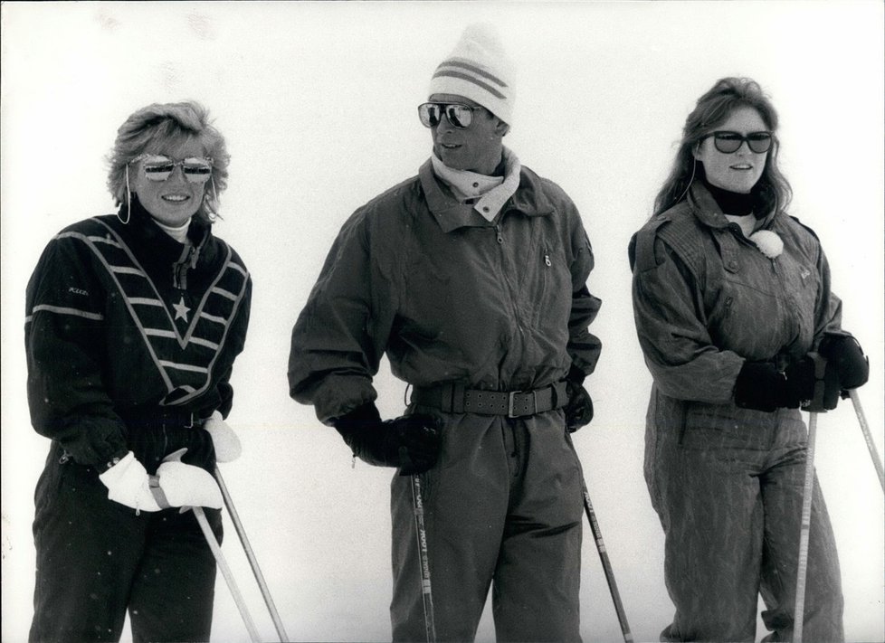 Princezna Diana s přáteli na dovolené v roce 1988.