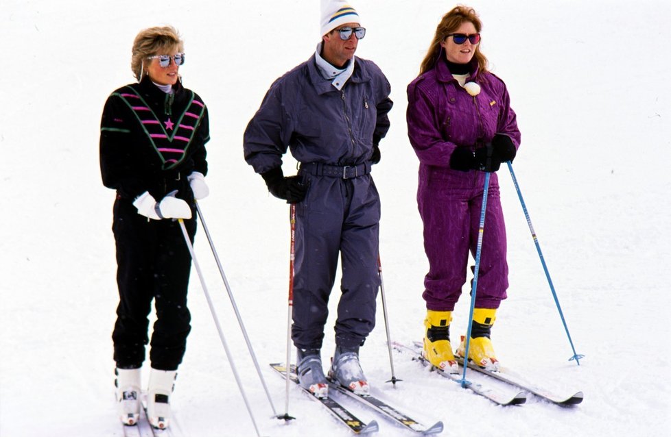 Zimní dovolená ve švýcarském středisku v roce 1988.