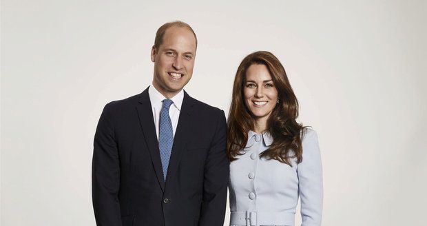 Královská rodina - princ William, vévodkyně Kate, princ George a princezna Charlotte