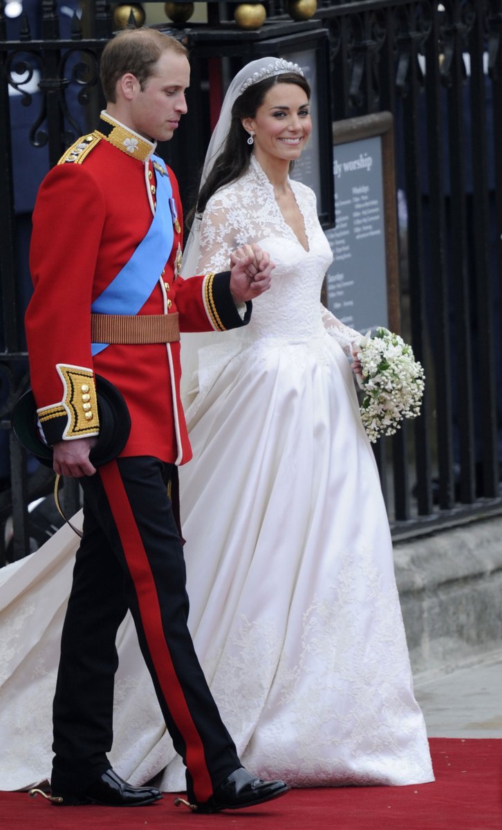 Šťastní novomanželé princ William a princezna Kate.