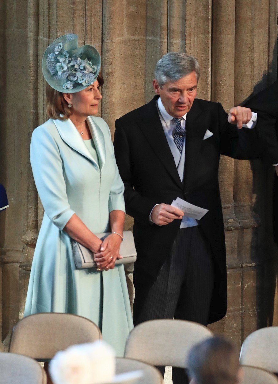 Carol Middleton a Michael Francis Middleton na svatbě Harryho a Meghan