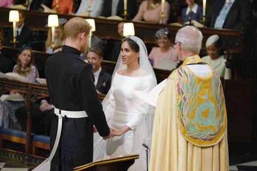 Meghan a Harry na svatbě