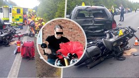 Osobák s přívěsem na Sokolovsku smetl tři motorky: Zemřel praktický lékař a otec tří dětí Tomáš (†48) 