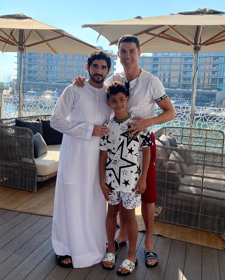 Dubajský korunní princ Hamdan bid Mohammed se přátelí s Christianem Ronaldem.