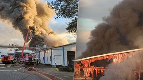 Požár zničil v Kralupech halu: Astronomická škoda, někdo ji mohl i zapálit