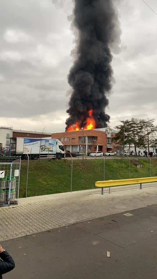 Požár v Kralupech nad Vltavou.