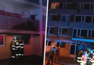 Požár panelového domu v Kralupech nad Vltavou: Dvě osoby skončily v nemocnici!