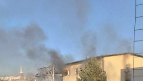 Požár ubytovny v Kralupech nad Vltavou. (10.1.2024)