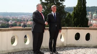 Americký ministr zahraničí Mike Pompeo se setkal s premiérem. Babiš ho přivítal v Kramářově vile