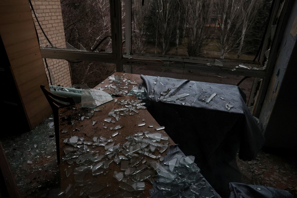 Univerzita v Kramatorsku, poničená ruským raketovým bombardováním (13. 12. 2022).