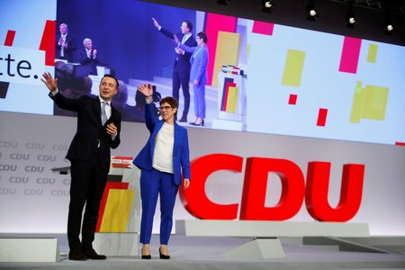 Sjezd německé vládní strany CDU v Lipsku (21. 11. 2019)