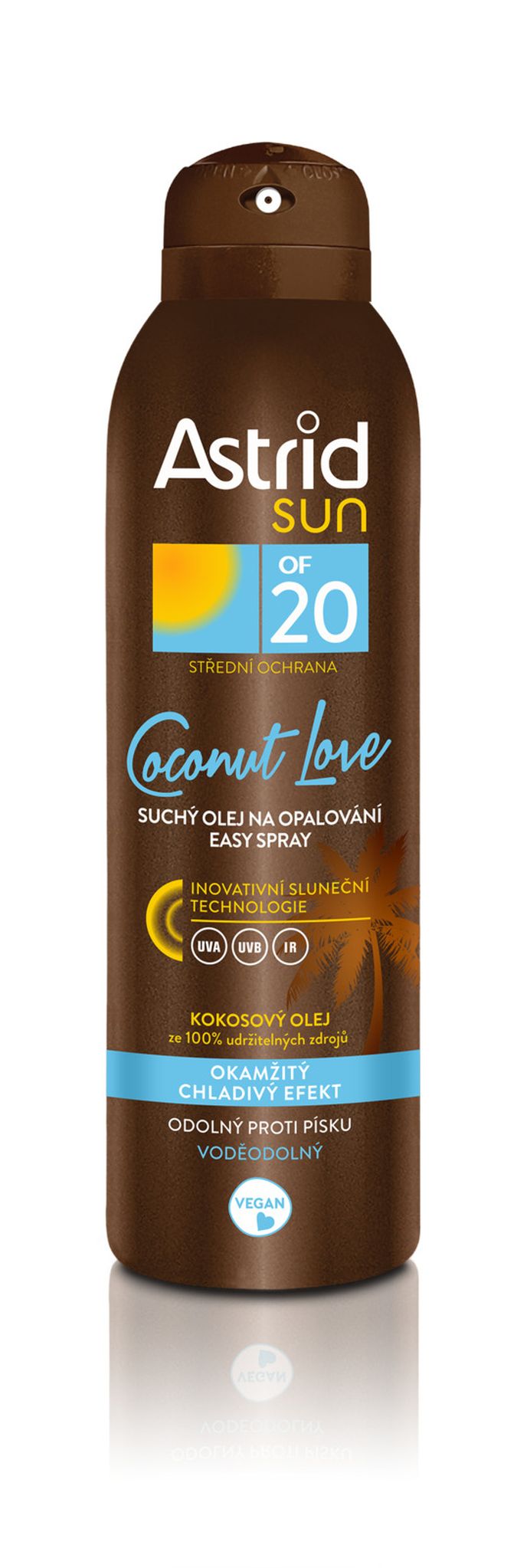 Suchý olej na opalování SPF20 Coconut Love, Astrid, 200 Kč/150 ml