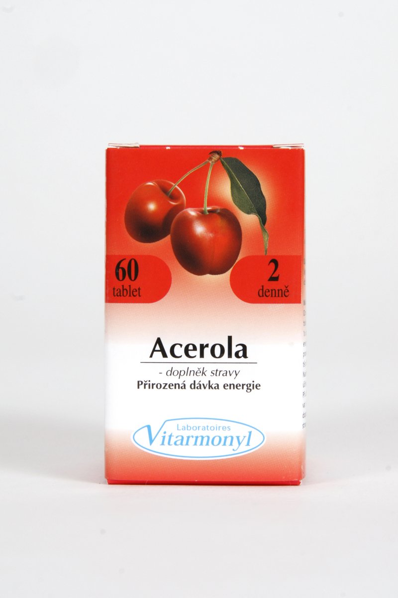 Acerola, tabletky s vysokým obsahem vitamínu C, 195 Kč