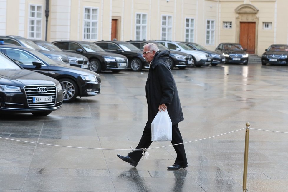 Mezi posledními dorazila na Zemanovy narozeniny Stanislav Křeček, zástupce Ombudsmanky