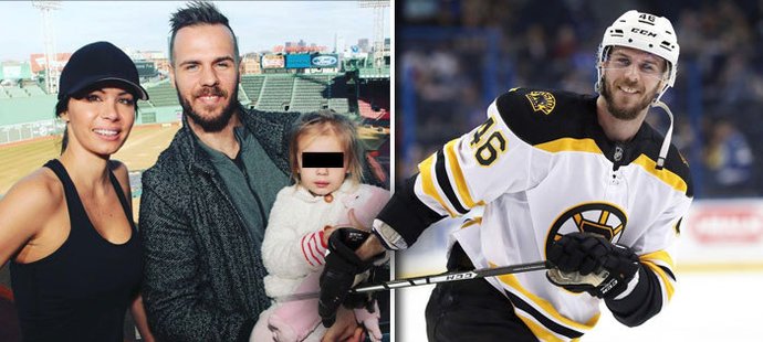 Hokejista Bostonu Bruins David Krejčí se dočkal syna, který na své jméno teprve čeká