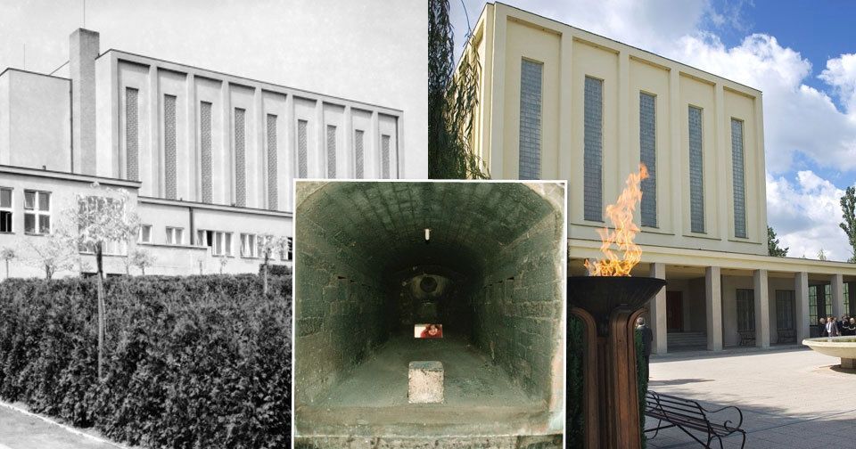 Krematorium Strašnice, které Suchého otec, rovněž František, vedl mezi lety 1932 a 1952.