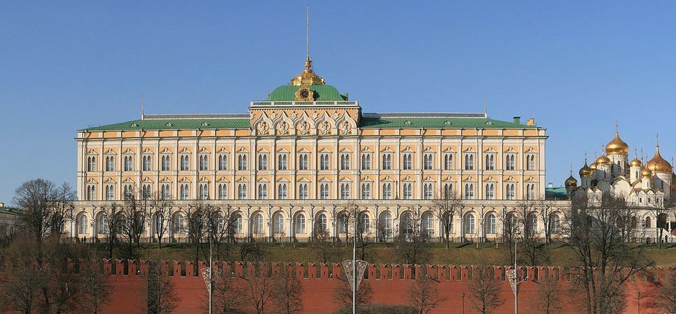 Velký kremelský palác, sídlo ruského prezidenta.