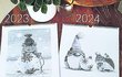 Eva Bernadetta nakreslila pro letošní rok myšší kalendář. Ten pro příští rok je ježčí.