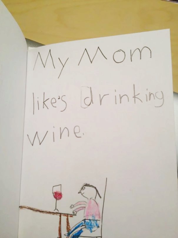 &#34;Moje maminka ráda pije víno.&#34;