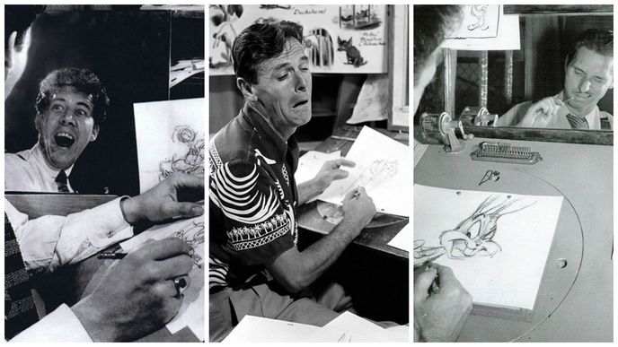 Animátoři, zachycení na sérii snímků z 50. let