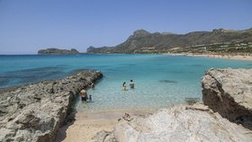 Pláž Falassarna v Řecku