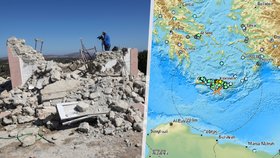 Krétu zasáhlo zemětřesení, bylo cítit až v Egyptě