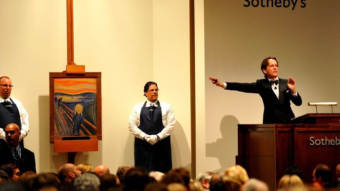 Dražba obrazu Křik od Edvarda Muncha