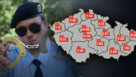 Nejvíce se vraždí na jižní Moravě: Kriminalita podle policie ale klesá.