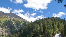 Krimmelské vodopády v rakouských Alpách