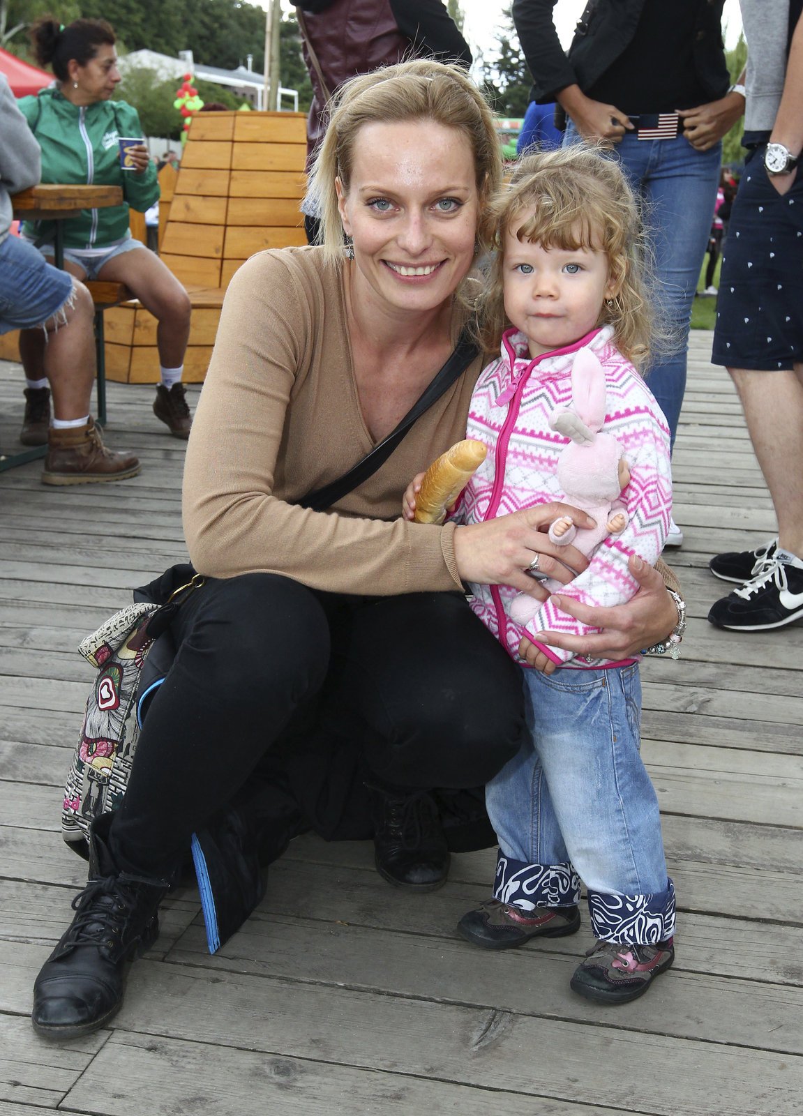Kristina Kloubková s malou dcerkou.
