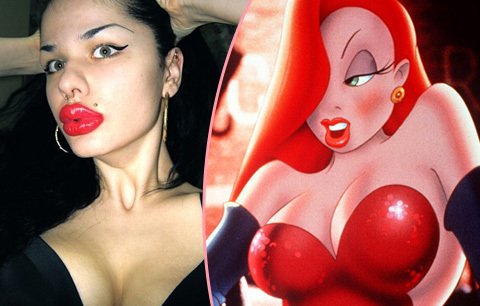 Kristina Rei chtěla vypadat jako komixová Jessica Rabbit.